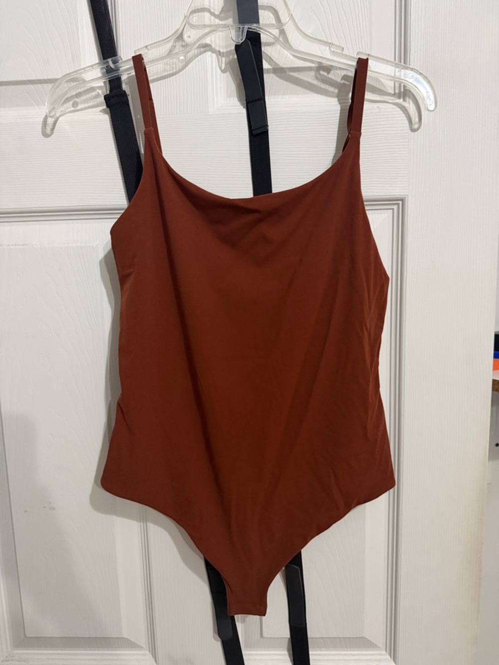 CALIA by Carrie Underwood Rust Brown Sleeveless Bodysuit